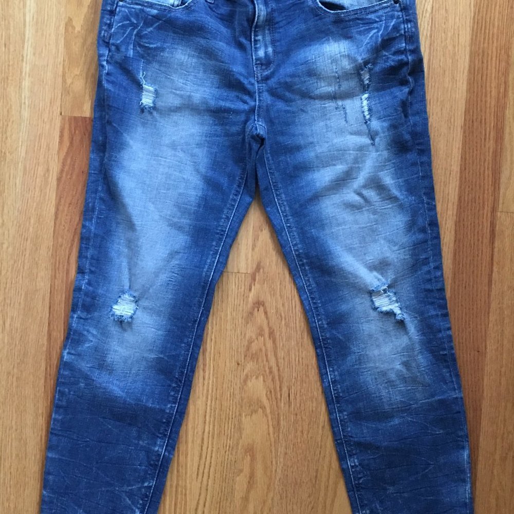 DKNY Jeans Mid Blue Bowery Boyfriend Denim Size 4